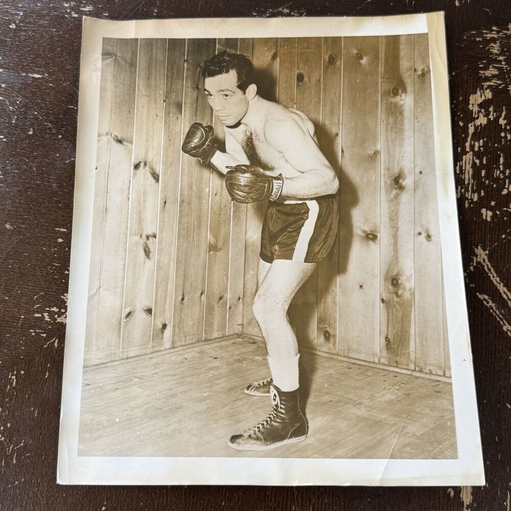 Paddy DeMarco Original Photo Lightweight Boxer 8x10 B&W Poor Condition